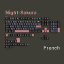 Night Sakura Pbt Keycaps Cherry Profile Japanese Korean Russian German Spanish Arabic French Big Set Key Caps For Mx Switches