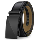 Genuine Leather Ratchet Belt for Men, High Quality Automatic Buckle No Hole Adjustable, Dress & Jeans Belt