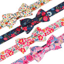 Blumenbedrucktes Nylon-Hundehalsband Verstellbares Frühlings-Hundehalsband mit Schleife für kleine, mittelgroße und große Hunde, Mops, Chihuahua
