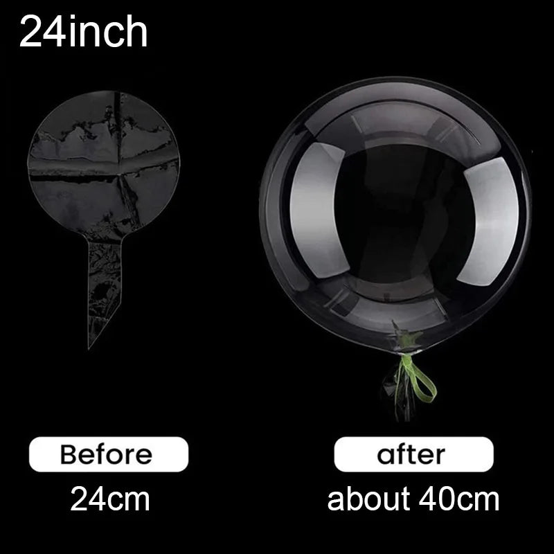 8/12/18/20/24inch Transparent Bubble Balloons Inflatable Clear Bobo Balloon Christmas Wedding Birthday Party Decorations Globos