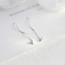 Girls' Nostalgic Airplane Drop Earrings With Wavy Pendant Chain Tassel Piercing Earring Accessories Female Trendy Dangle Earring