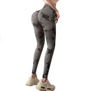Seamless Tie Dye Leggings Women Fitness Gym Clothing Sports Pants Ladies High Waist Peach Hip Leggings Tights Fast drying Pants