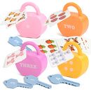 10 Set  Apple Locks Keys Cards Matching Toys Kids Educational Learning Matching Counting Homeschool Math Toy Gift for 3+ Child