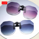 Damen Sonnenbrillen Clip-on Polarisierte Optische Brillen Clip Diamantgeschliffene Spiegelbrillen Anti-UV Fahrsonnenbrillen 2023 Trendig