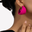 Retro Geometric C Shape Metal Earrings For Women Girls Party Holiday Party Gift Fashion Jewelry Ear Accessories AE133