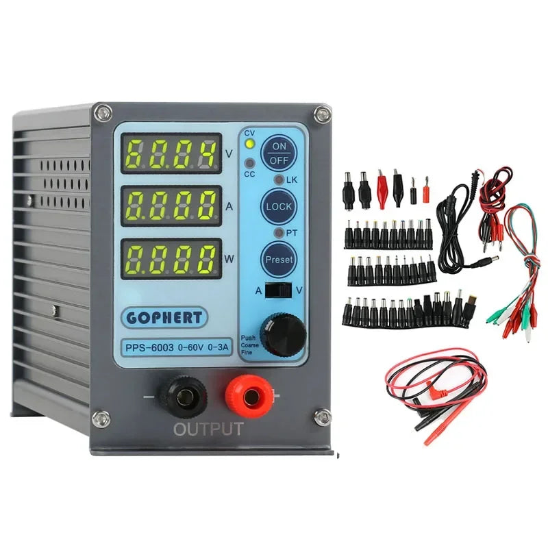 NPS-1601 New Version Laboratory DIY Adjustable Digital Mini Switch DC Power Supply WATT With Lock Function 32V 16V 60V 5A 10A 3A