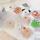 Korean Style Phone Grip Tok Holder Universal Cute Cartoon Bear Puppy Frog Cat Griptok Support For iPhone Samsung Socket Pocket