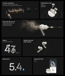 【Brand+】Global Version OnePlus Buds Pro 3 Earphone Up to 50dB Noise Canceling Spatial Audio with Head Tracking Hi-Resolution