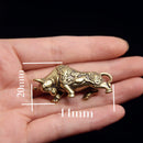 Auto Dekoration Miniatur Ornamente Retro Messing Stier Skulptur Büro Schreibtisch Reiche Kuh Kreative Kleine Geschenke