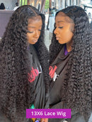 30 40 Inch Deep Wave Lace Front Wig 13x6 Hd Lace Frontal Wig 13x4 Curly Human Hair Wigs For Women Water Wave PrePlucked Lace Wig