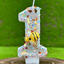 3D Number Cake Decorating Candles Glitter Bees Digital Candles Cake Topper Birthday Party Party Cake Decoration