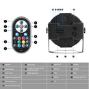 Fieryzeal 2PCS LED Par Light RGBW DMX Stage Flat Par Lighting Effect DJ Disco Party Bar Wedding Birthday Show Lights