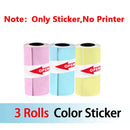 Mini Thermodrucker Drahtlos BT 200dpi Etikett Foto Notiz Falsche Frage Druck Tag Bluetooth Drucker USB Kabel Tragbar