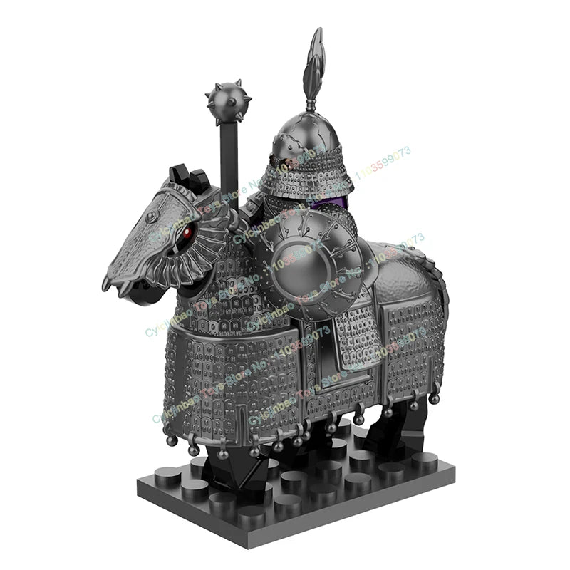 Medieval Knight Stormwind City Guard Reloaded Golden Horse Silver Horse Action Figures Building Blocks Accessories Toys DT8902