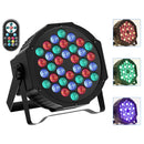 Fieryzeal 2PCS LED Par Light RGBW DMX Stage Flat Par Lighting Effect DJ Disco Party Bar Wedding Birthday Show Lights