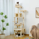 Sturdy Multi-Level Cat Tree Tower with Natural Sisal Scratching Posts,Cozy Hammock&Condo, Large Top Perch, and Fun Dangling Ball