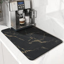 Coffee Machine Mat Rubber Backing Water-Absorbent Dish Drying Pad Kitchen Worktop Drainage Mat Home Decor
