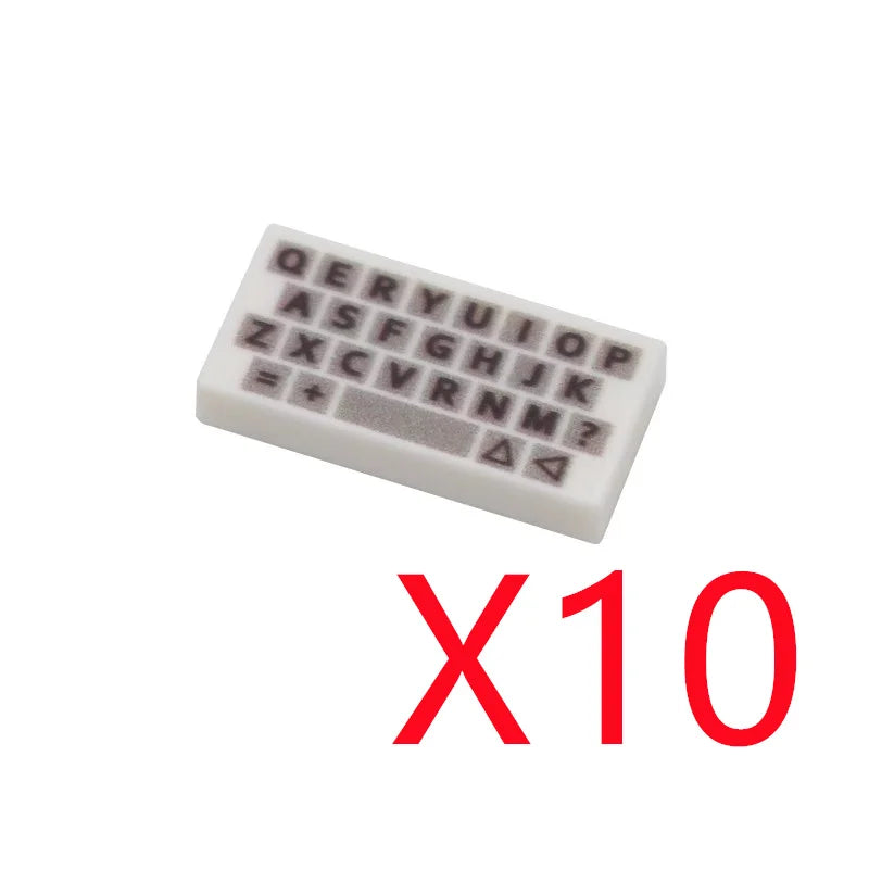 MOC City Building Blocks Character Accessories Mini Brick Audio Computer Brick Control Center Radar Keyboard Pattern Toy K037