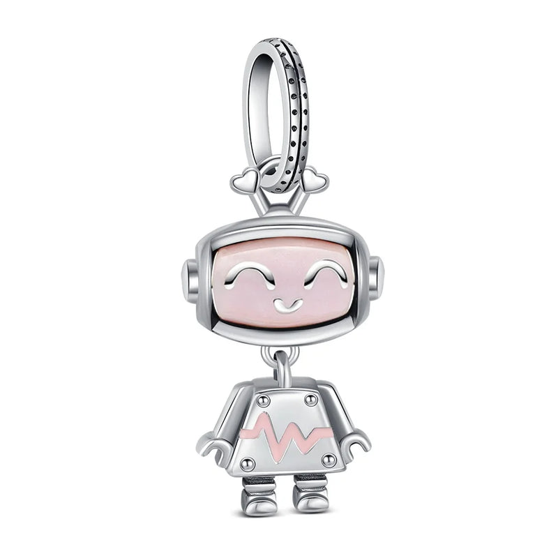 Hot Original Pendant S925 Sterling Silver Rabbit Charm Fit 3mm Bracelet Diy For Women Classic Easter egg beads Daily Gift Fine