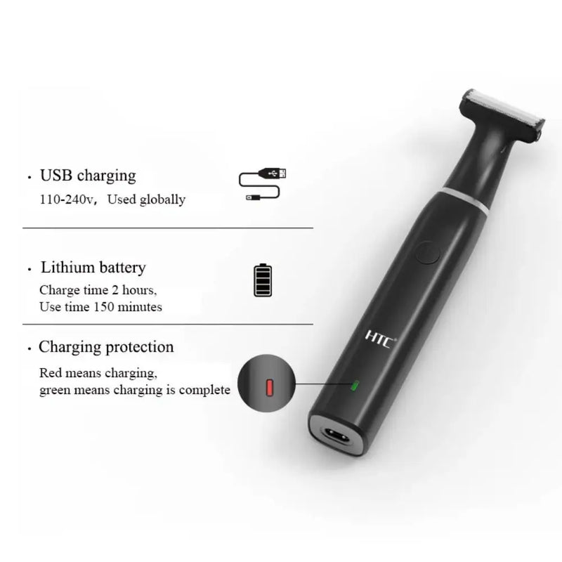 HTC One Blade Electric Shaver for Men Waterproof Electric Trimmer Razor Wet Dry Use Rechargeable Shavers Shaving Machine