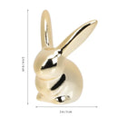 2Stück Osterhase Goldene Keramik Hasen Osterornament Tischdekoration für Oster-Desktop-Dekor Osterhase Heimdekorationen