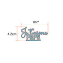 5pcs French Letter Cutting Dies Mama Angel Scrapbooking Family Craft Die for DIY Photo Love Wedding Mother Day Card Decoration