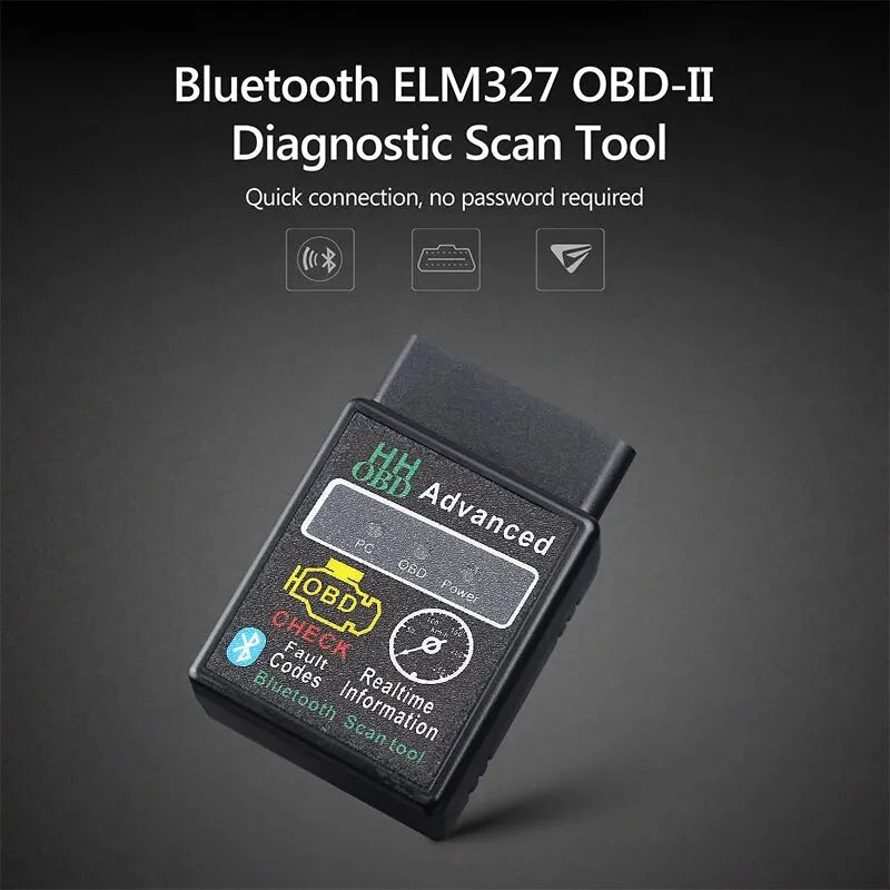 Bluetooth V1.5 Mini Elm327 OBD2 Scanner OBD Car Diagnostic Tool Code Reader For Android Windows Symbian English