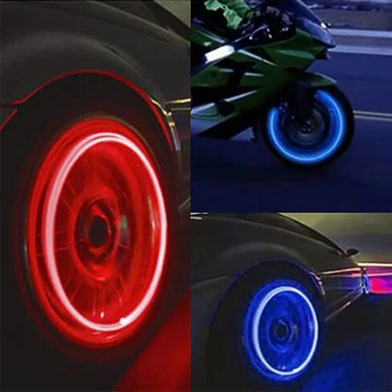 1/2/4PCS Auto Shining Car Auto Wheel Tire Tyre Light Hub Lamp Air Valve Stem LED Light With Cap Cover Car Styling Light