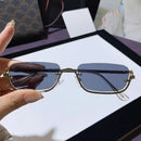 Unisex Half Frame Square Premium Sunglasses Trendy and Personalized UV Resistant Travel Beach Walk The Show Shades Glasses