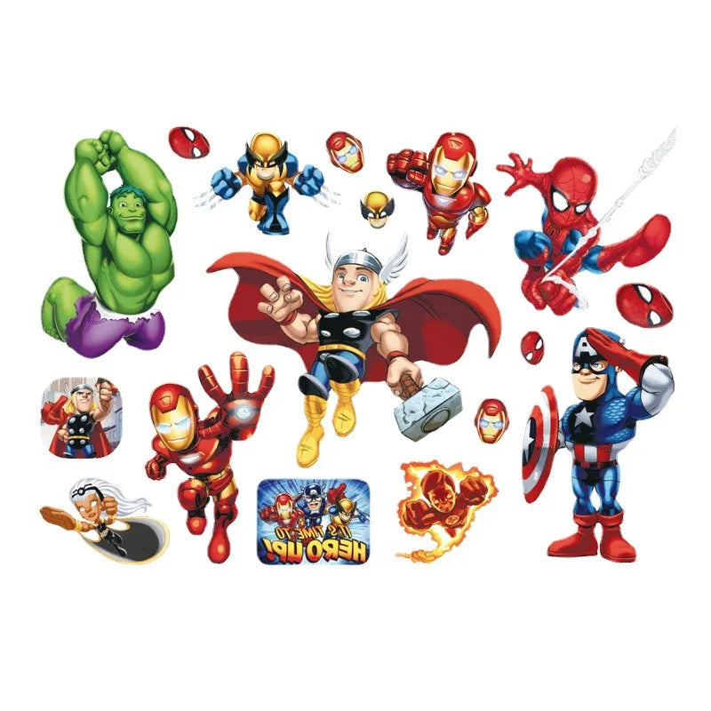 New The Avengers Cute Tattoos Super Hero Cartoon Stickers Arm Face Glowing Body Art Children Temporary Tattoo Kids Gift