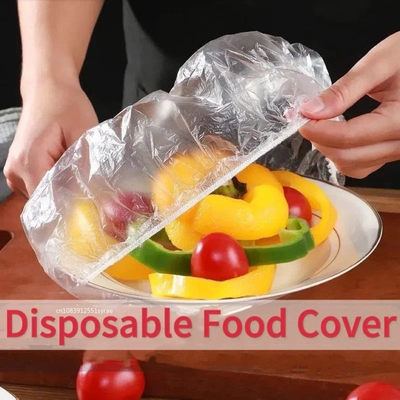 Reusable Disposable Food Cover Plastic Wrap Durable Elastic Food Lids for Bowls Elastic Plate Covers For Kitchen Food Saver Bags