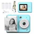 Portable Children's Digital Camera 2.4 Inch 1080P Dual-camera instant Printed camera MP3 Playback With 3 rolls of printing paper