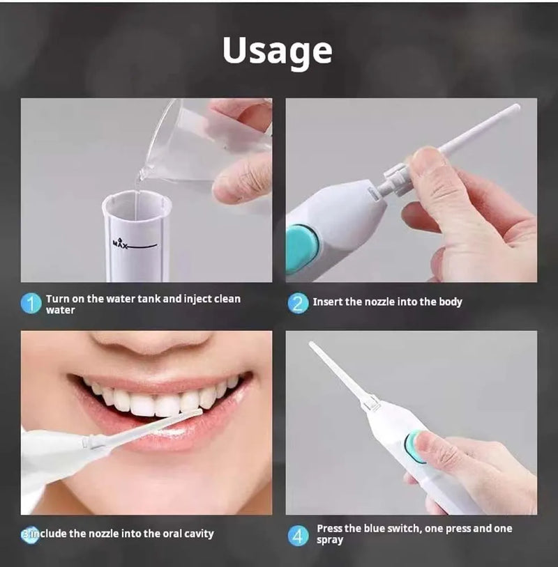 Oral Irrigator Manual Pressure Water Flosser Portable Dental Water Jet 90ML Water Tank Waterproof Teeth Cleaner For Oral Care