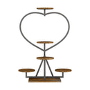 Heart Shape Metal Plant Stand 5 Tier Indoor Plant Flower Display Rack