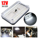 Car Interior Roof Lights 12V 36 LED Bulbs White Vehicle Ceiling LED Lighting Lamp Car Dome Reading Light with On/Off Switch Hot
