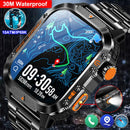 New Outdoor 10ATM Waterproof Swim Smart Watch Men GPS Compass Flashlight 540mAh Large Battery Bluetooth Call Sport HD Smartwatch