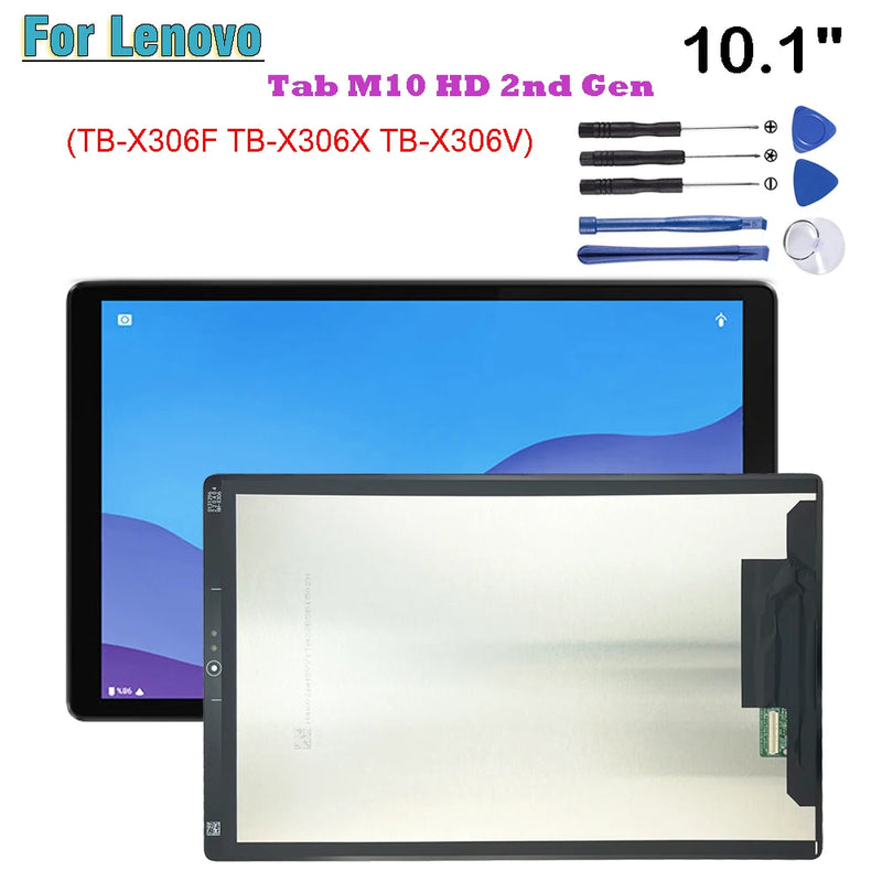 10.1 AAA+ For Lenovo Tab M10 HD 2nd Gen TB-X306 TB-X306F TB-X306X TB-X306V LCD Display Touch Screen Digitizer Glass Assembly