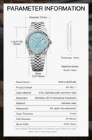 Specht & Söhne New Mens Watches Miyota 8215 Automatic Mechanical Wristwatches Stainless Steel Watch Relogio Masculino 37MM