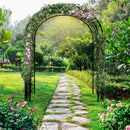 Metal Garden Arch Trellis Decorative Outdoor Arbour Archway Wedding Arch Frame for Paths Entrances Climbing Plants