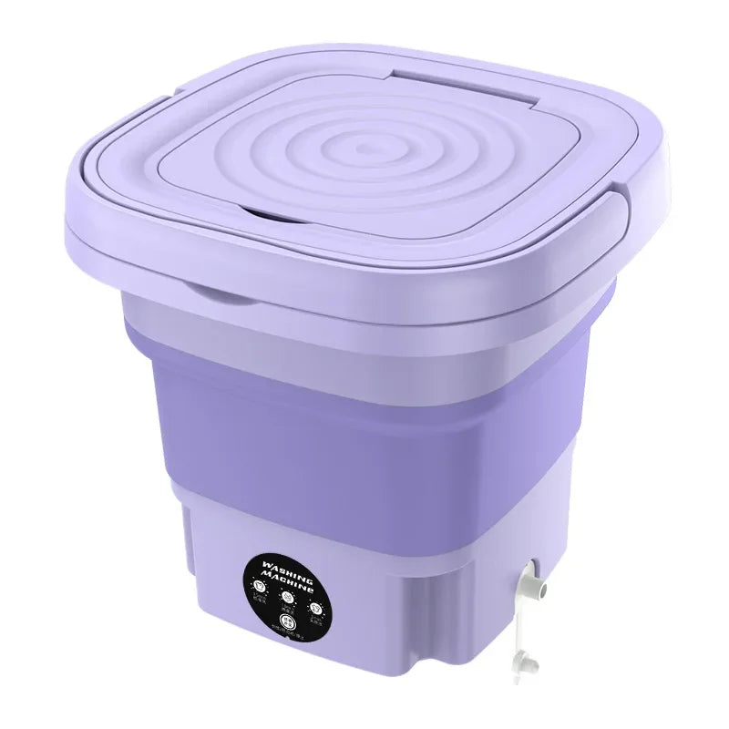 8L Portable Folding Washing Machine Bucket for Clothes Socks Underwear Cleaning Washer Portable Small Travel Washing Machine