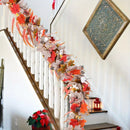 Fall Maple Leaves Pumpkin Garland, 6.56 Ft/ Piece Hanging Vine Garland Artificial Autumn Foliage Garland Thanksgiving