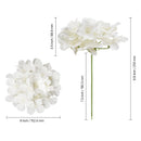 SucceBuy Artificial Flowers Real Looking White Silk Fake Hydrangea Bulk Faux Bridal Shower with Stem for DIY Wedding Bouquets