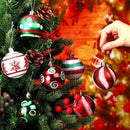 6cm Weihnachtsbaumkugel Bunte bemalte Kugeln Hängende Anhänger Ornamente Weihnachten Neujahr Party Heimdekoration Zubehör