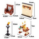 MOC City Series Building Blocks Figure Furniture House Kitchen Medieval Accessories DIY Bricks Set Christmas Toys for Kid Gifts