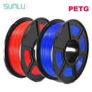 SUNLU 2KG 3D PLA/PETG/PLA PLUS/Clear Filament 1.75mm 2Roll 1KG 3D Printer Neatly Wound 3D Filament for 3D Printer& 3D Pen