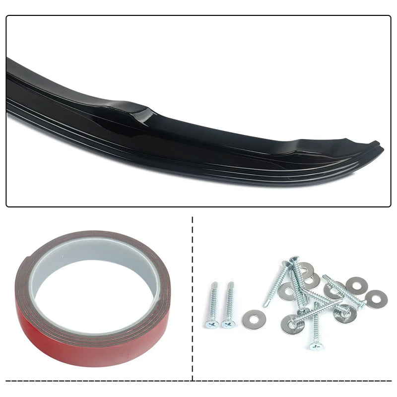 Front Spoiler Splitter For Bmw E90 Front Bumper Lip LCI E91 M Sport Style Car Lower Body Kit Vent Blade 2005-2008