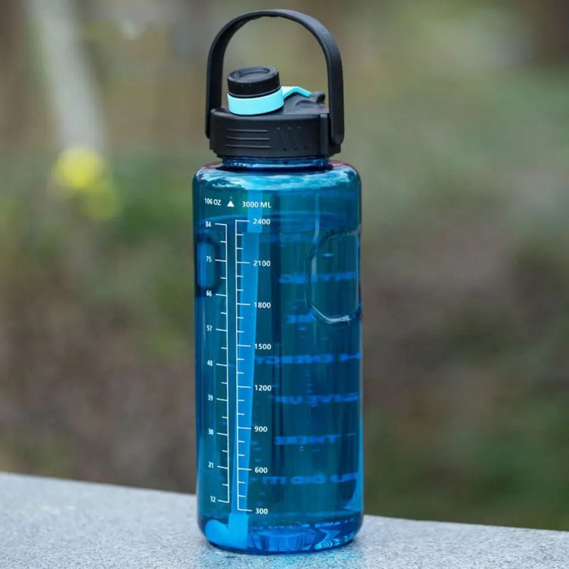 1.5L/2L/3L Sports Water Bottle Portable Leakproof Large Capacity Water Jugs Lightweight with Time Marker Clear Drink Bottle