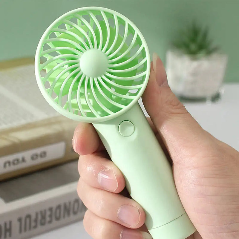 Mini Handheld Small Fan 3 Gears Portable Silent Office Desk Student on Dormitory Charging Outdoor Hand Holding Fan Small