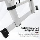 5M Telescopic Folding Ladder with Stabilizer Bar, Extension Ladder A-Frame Multi-Purpose Folding Ladder 330lb Capacity