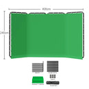 SH Green Screen 2.4X4M Collapsible Chroma Key Backdrop Wrinkle-Resistant Fabric Ultra-Quick Setup background removal for Stream